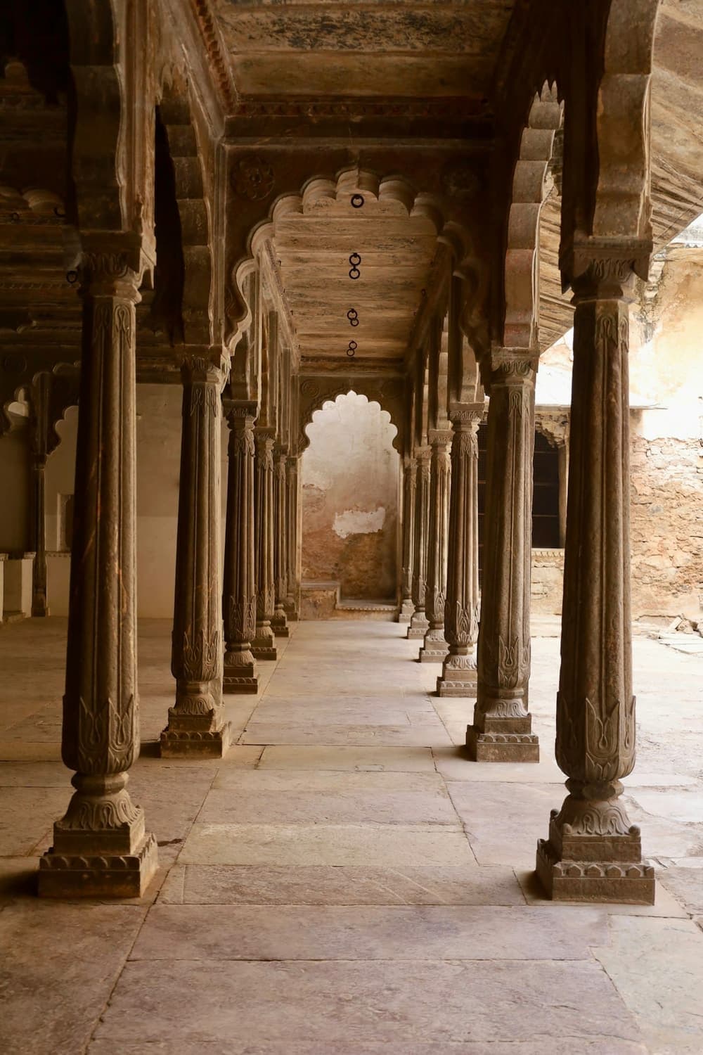 Arched corridor with the original floor